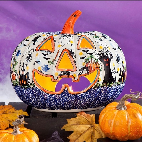 Boleslawiec Other - SOLD Boleslawiec XL RARE Polish Pottery Halloween Jack O Lantern